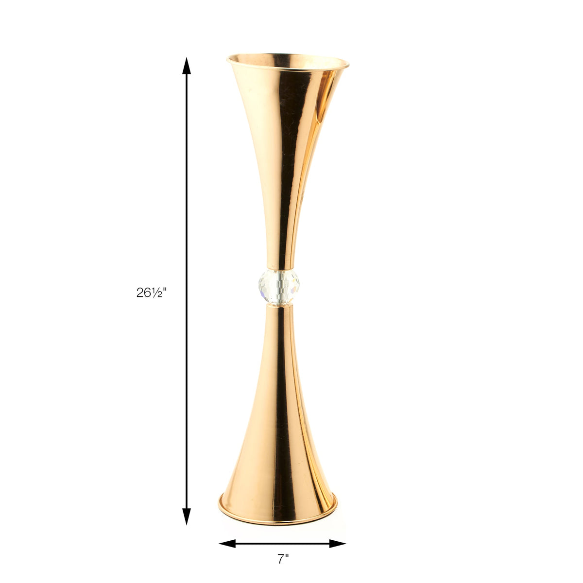 Floral Centerpiece Vase 26.5"-Gold