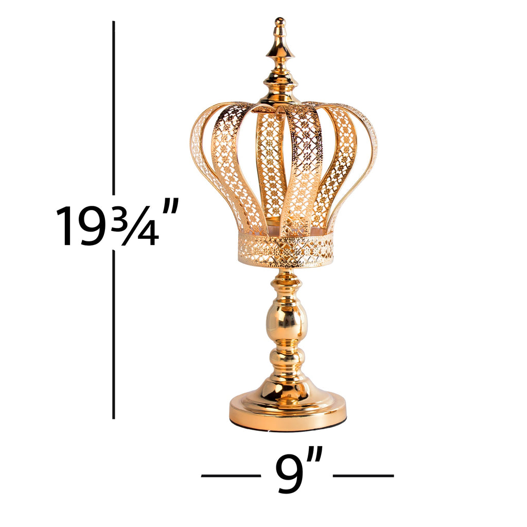 Monarch Candle Holder Centerpiece 19.75" - Gold