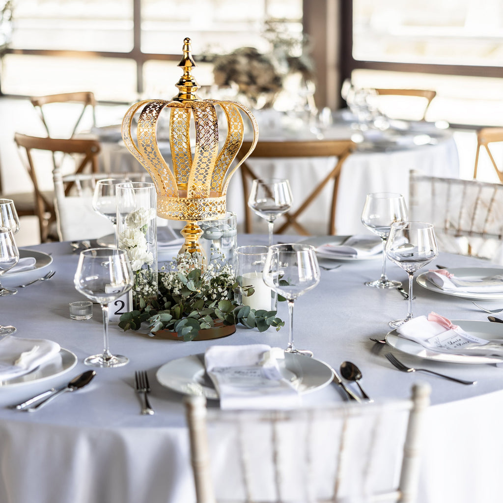 Monarch Candle Holder Centerpiece 19.75" - Gold