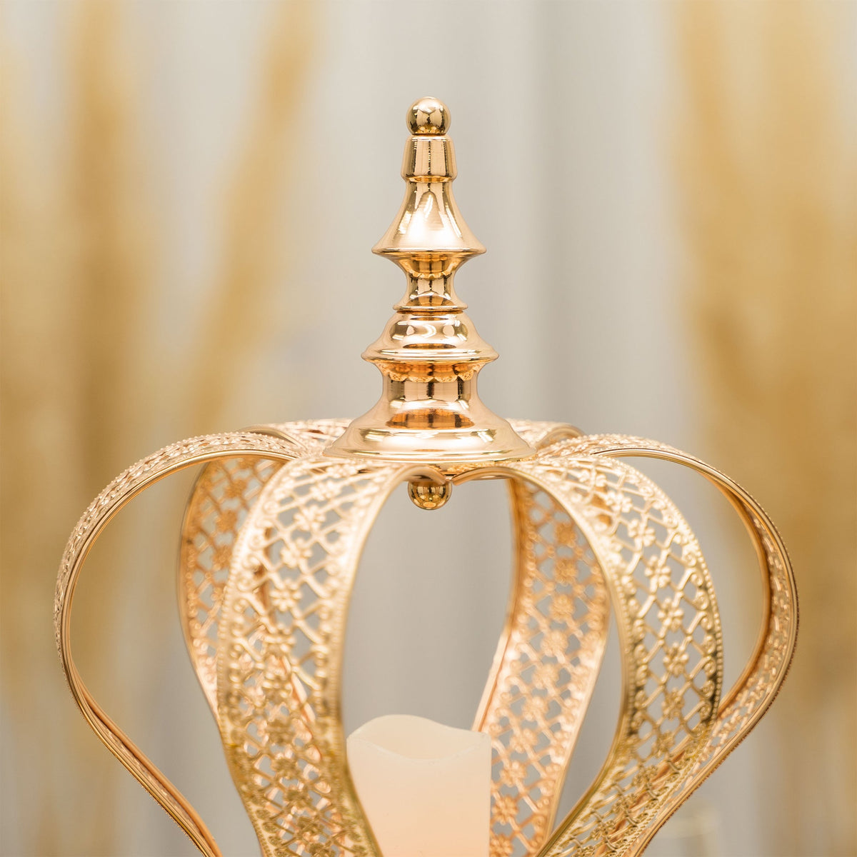 Monarch Candle Holder Centerpiece 19.75" - Gold