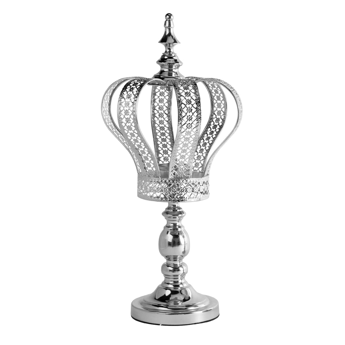 Monarch Candle Holder Centerpiece 19.75" - Silver