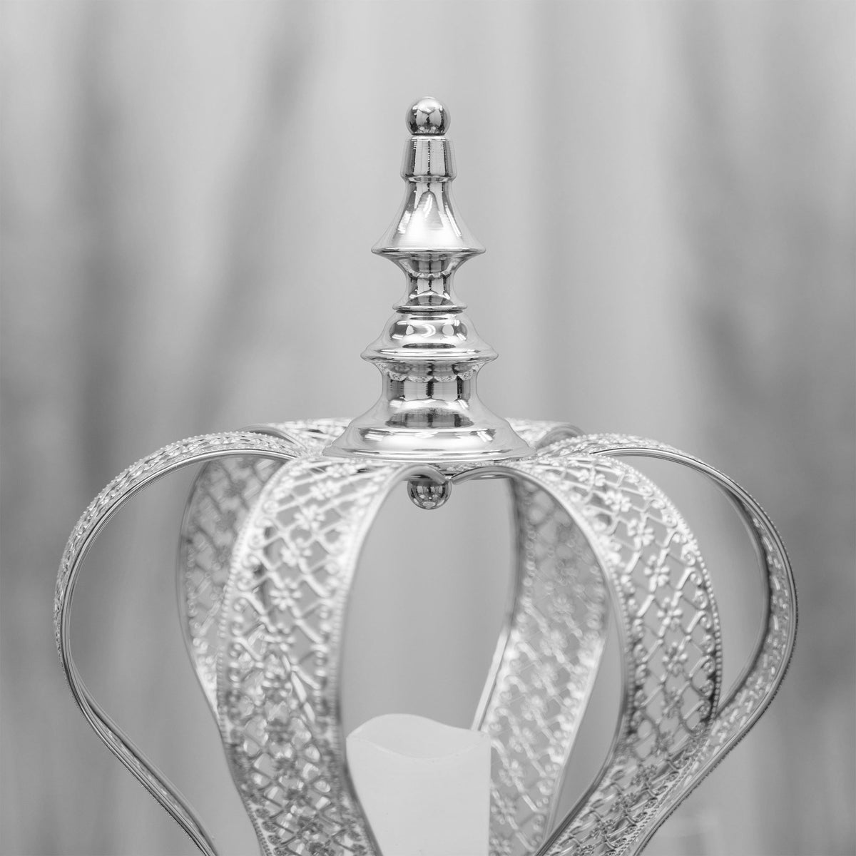 Monarch Candle Holder Centerpiece 19.75" - Silver