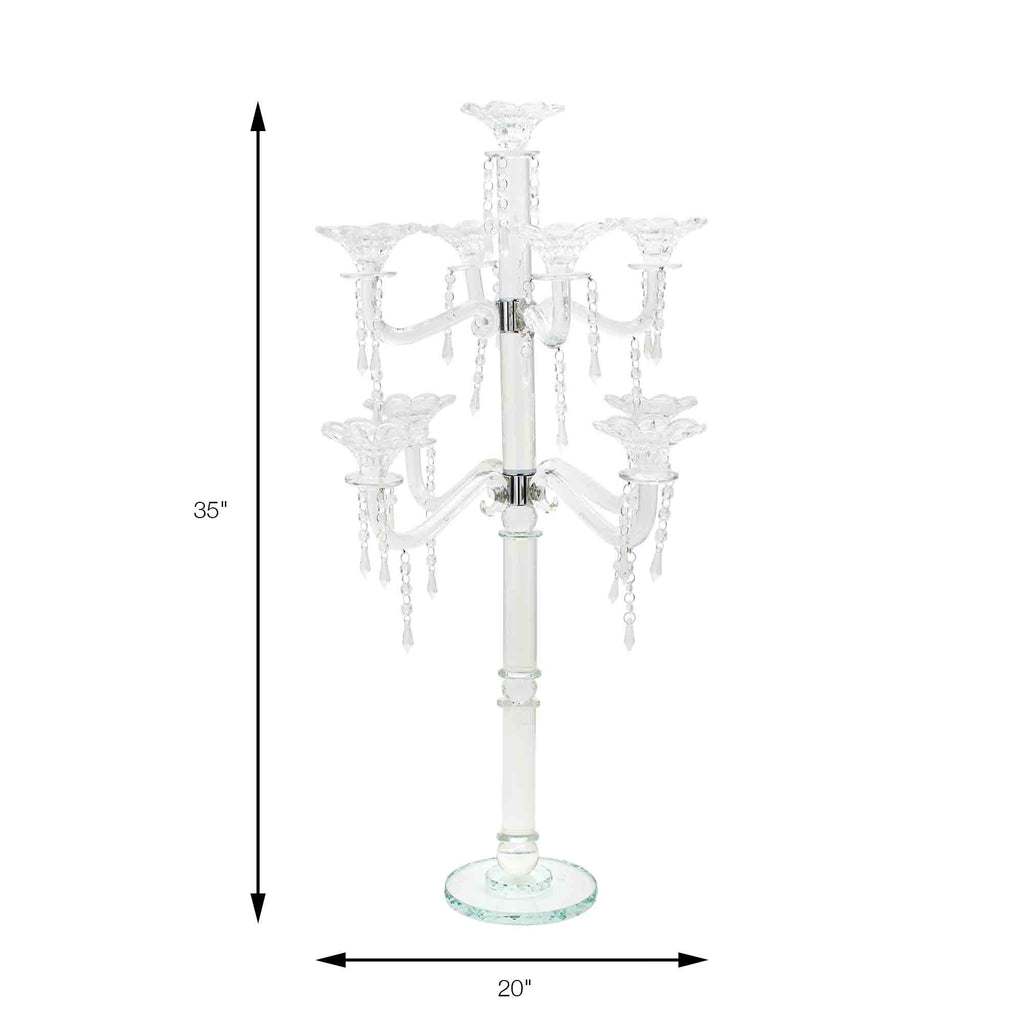 Crystal Candelabra, Nine Arm 35"