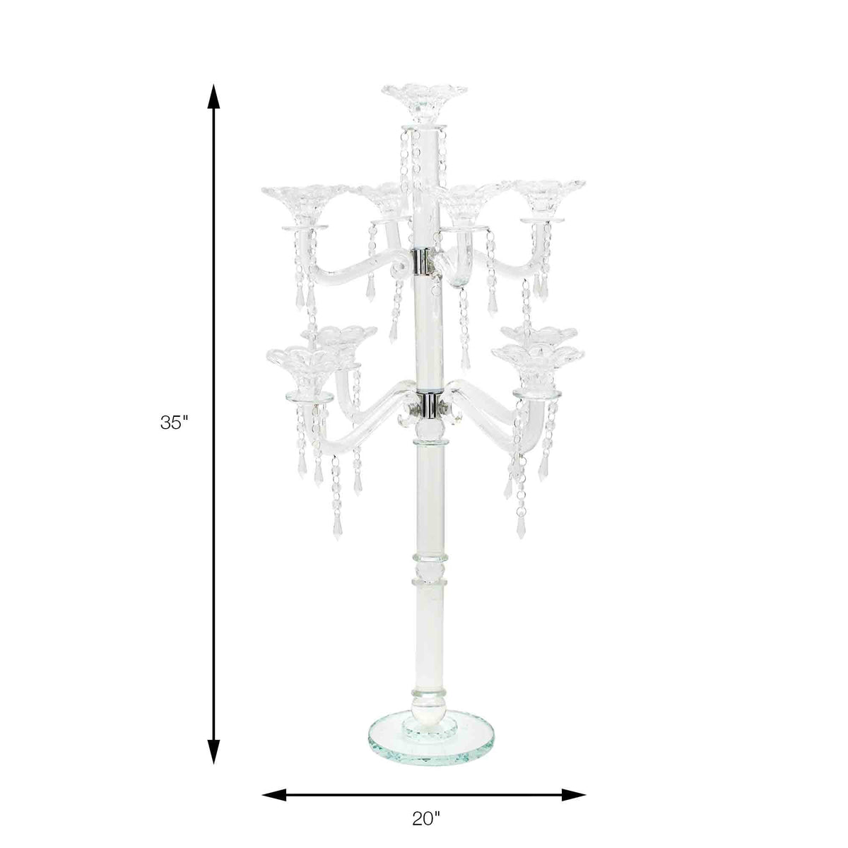 Crystal Candelabra, Nine Arm 35"