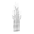 Grand Candelabra 18 Arms with Cylinder Shades 62.5" - Silver