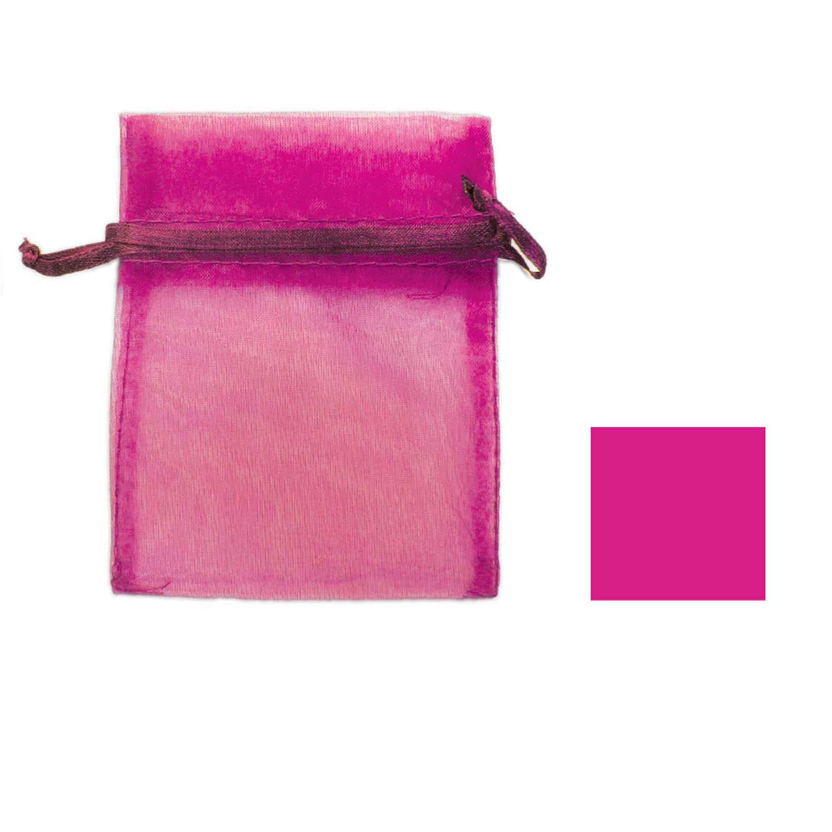 Medium Organza Bag - Fuchsia