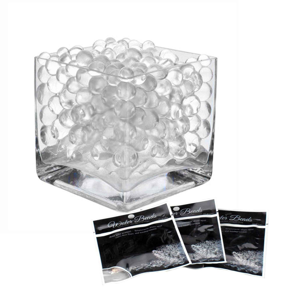 Jelly Water Beads 0.75" 48 Bags - Clear