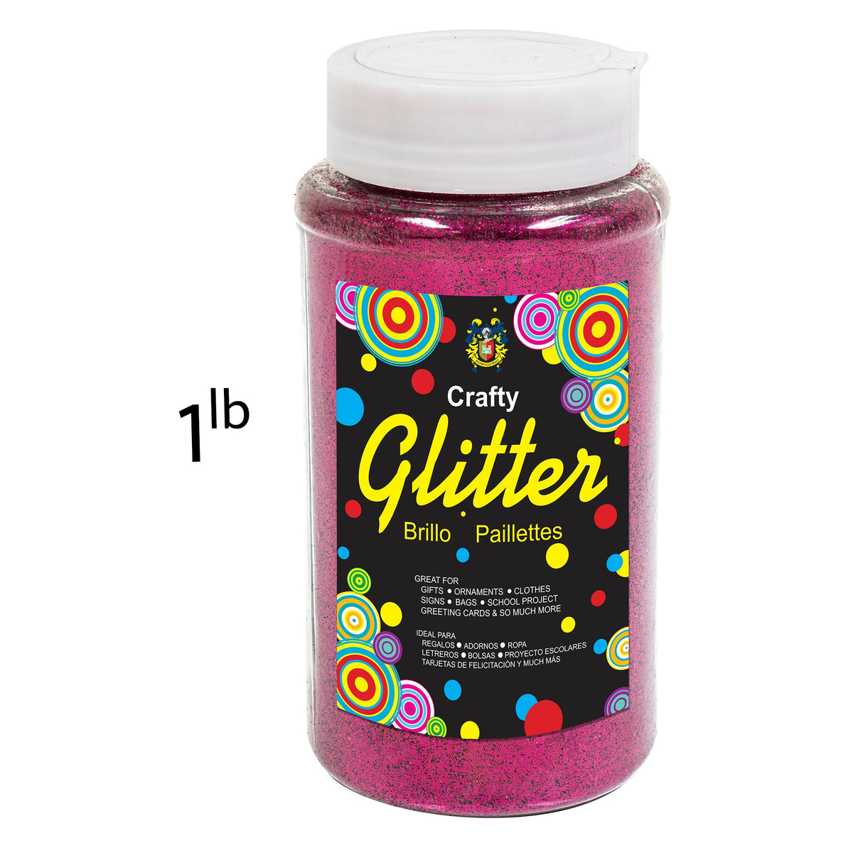 Fine Craft Glitter 1 LB Bottle - Fuchsia