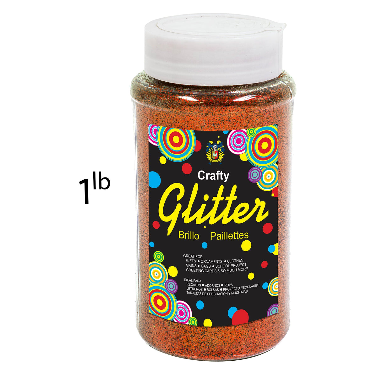 Fine Craft Glitter 1 LB Bottle - Orange