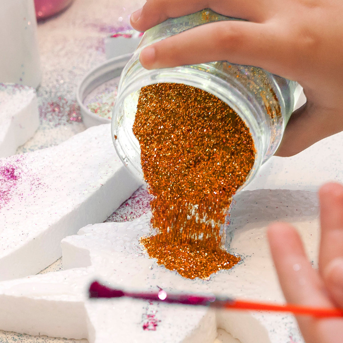 Fine Craft Glitter 1 LB Bottle - Orange