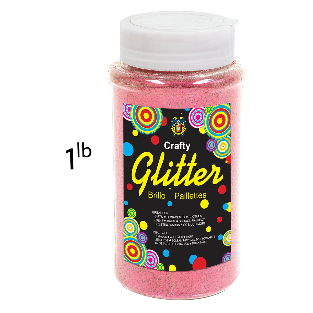 Fine Craft Glitter 1 LB Bottle - Pink