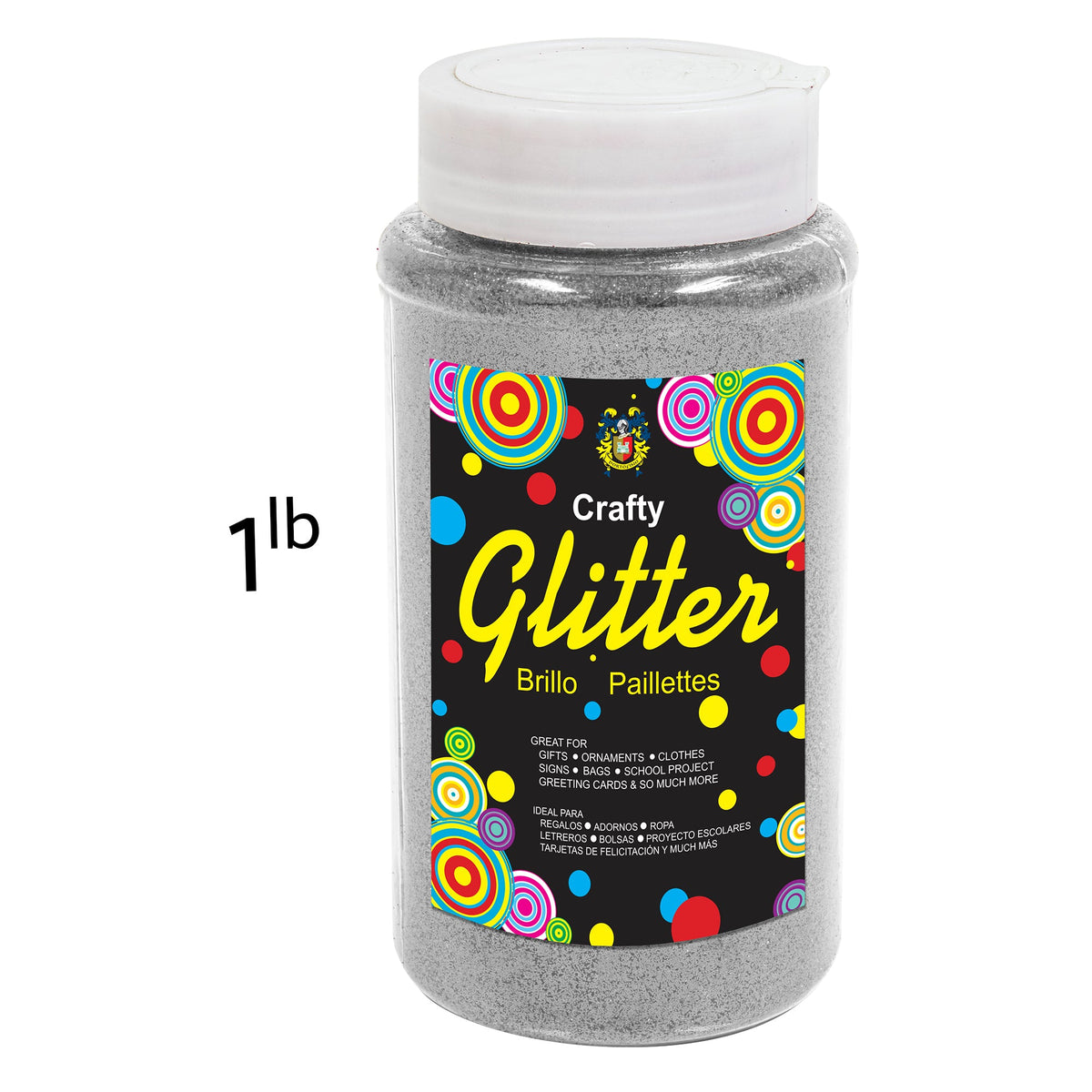 Fine Craft Glitter 1 LB Bottle - Silver