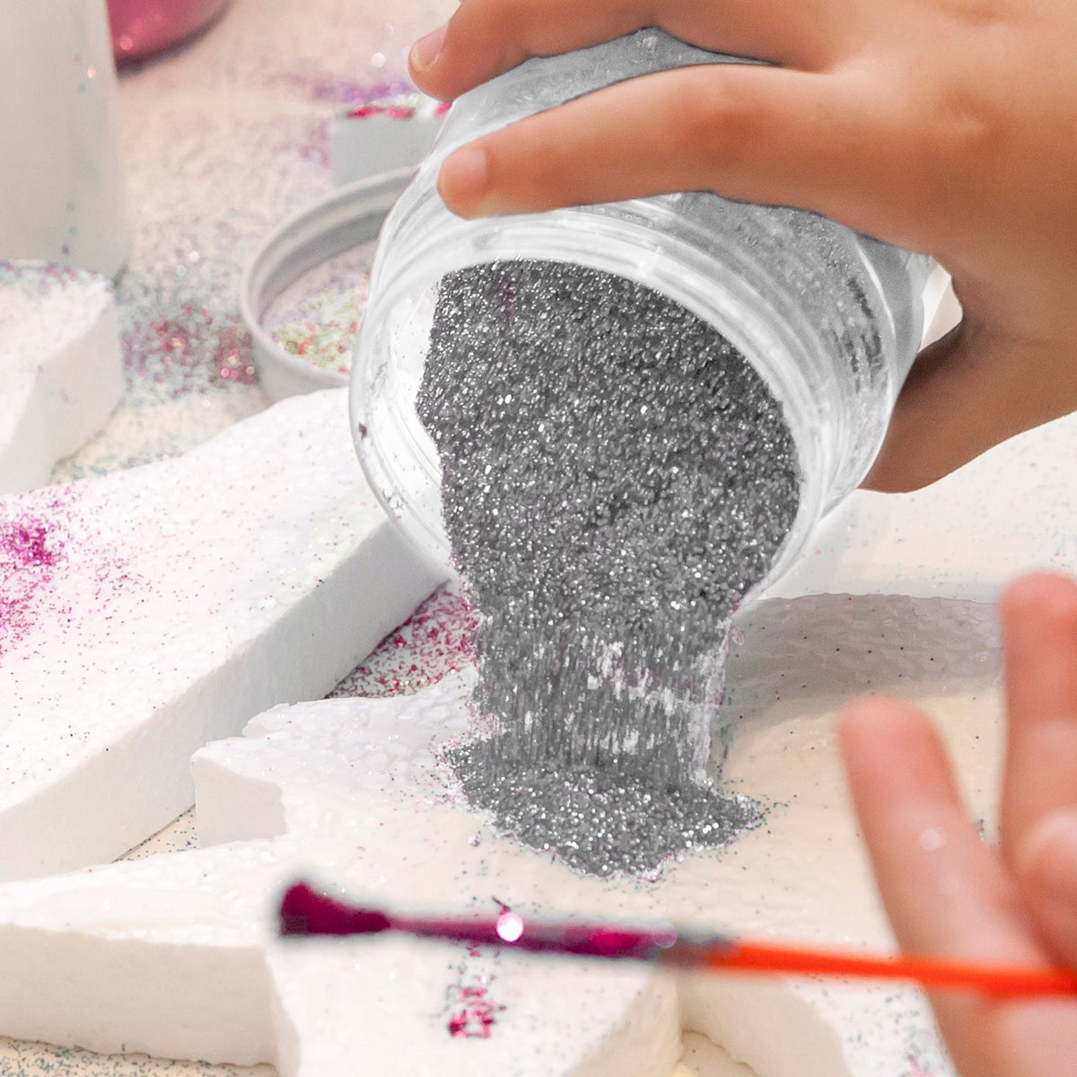 Fine Craft Glitter 1 LB Bottle - Silver