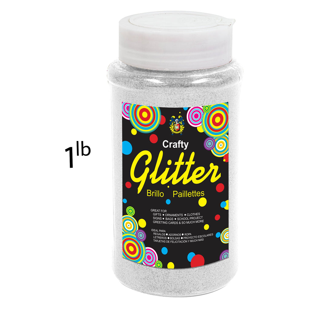 Fine Craft Glitter 1 LB Bottle - White