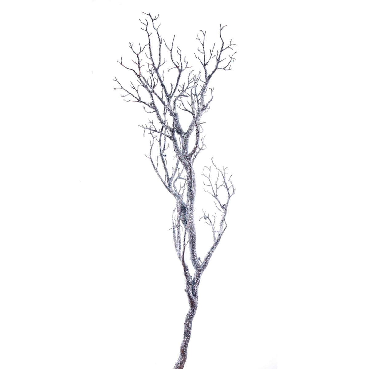 Faux Glitter Manzanita Branch - Silver