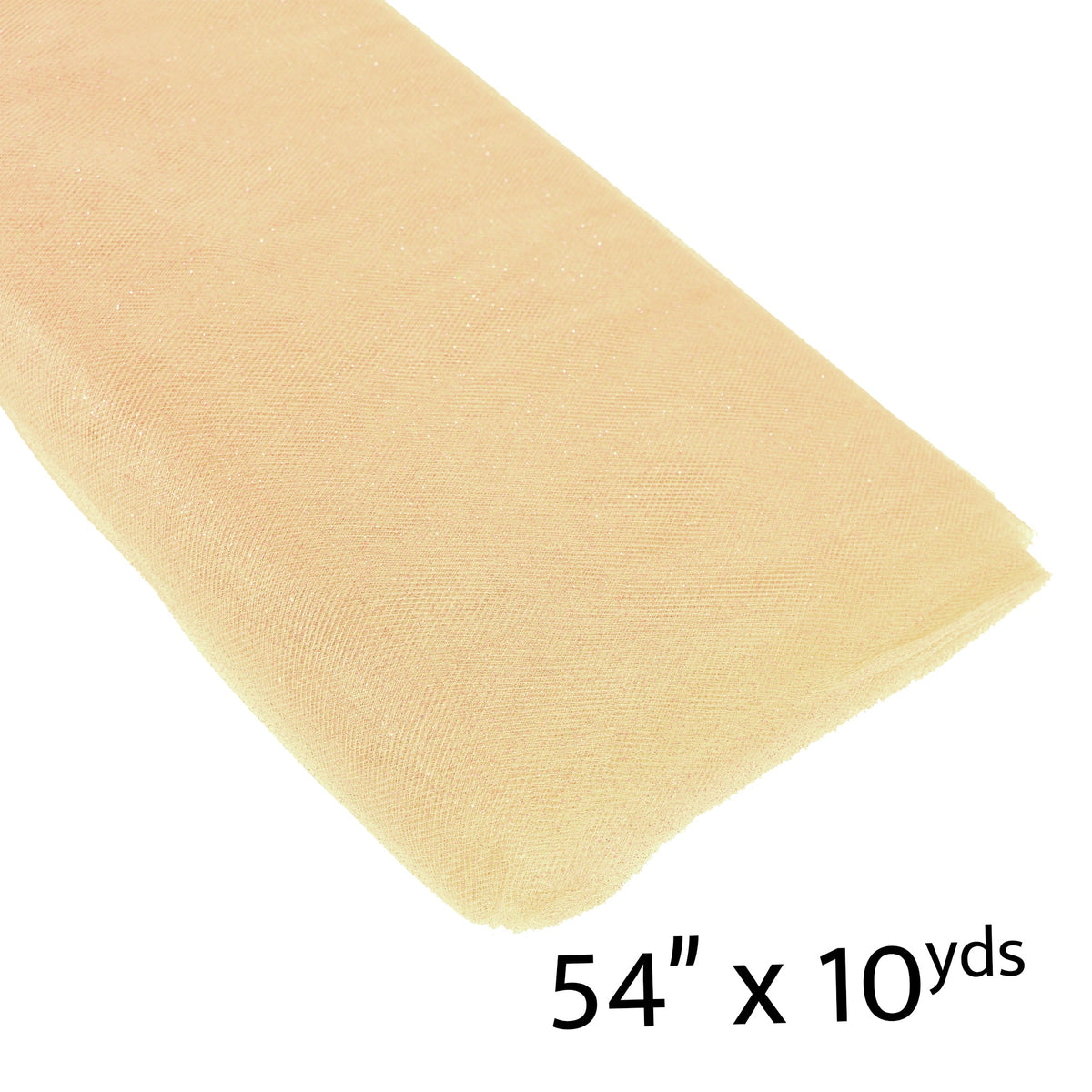 Glitter Tulle Bolt 54" x 10 yards - Ivory