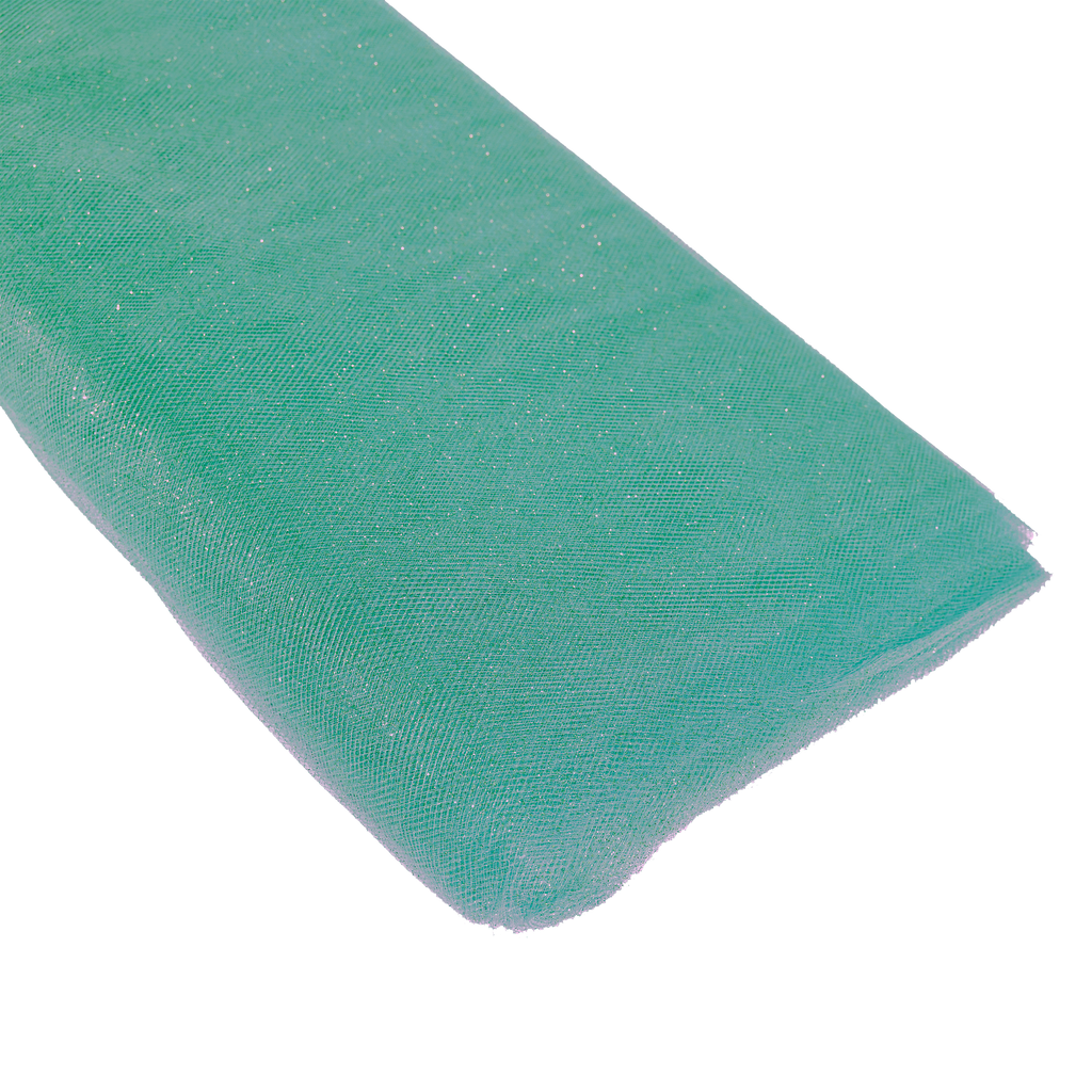 Glitter Tulle Bolt 54" x 10 yards - Turquoise