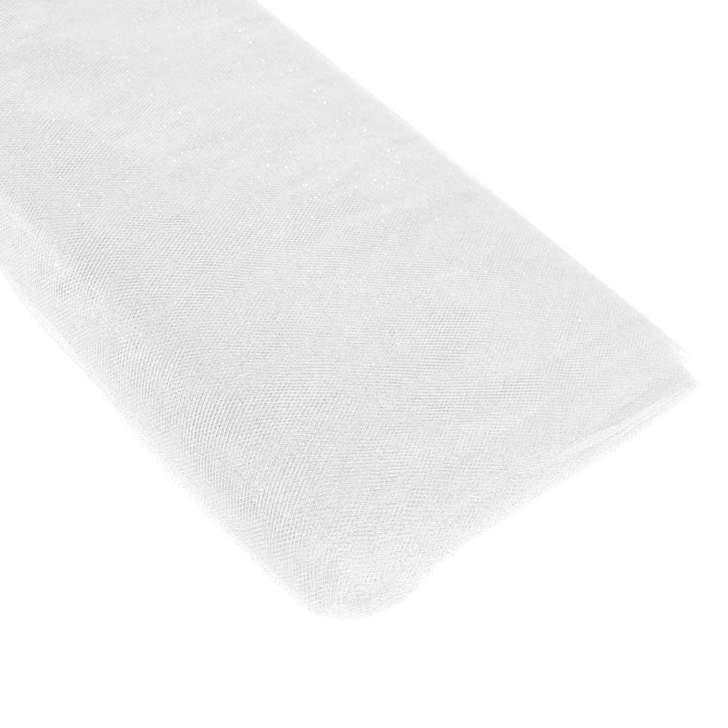 Glitter Tulle Bolt 54" x 10 yards - White