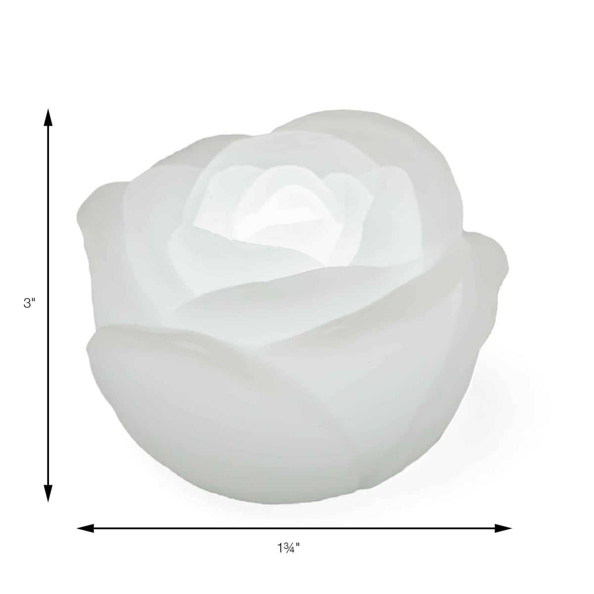 LED Floating White Rose Candles - Pack of 2