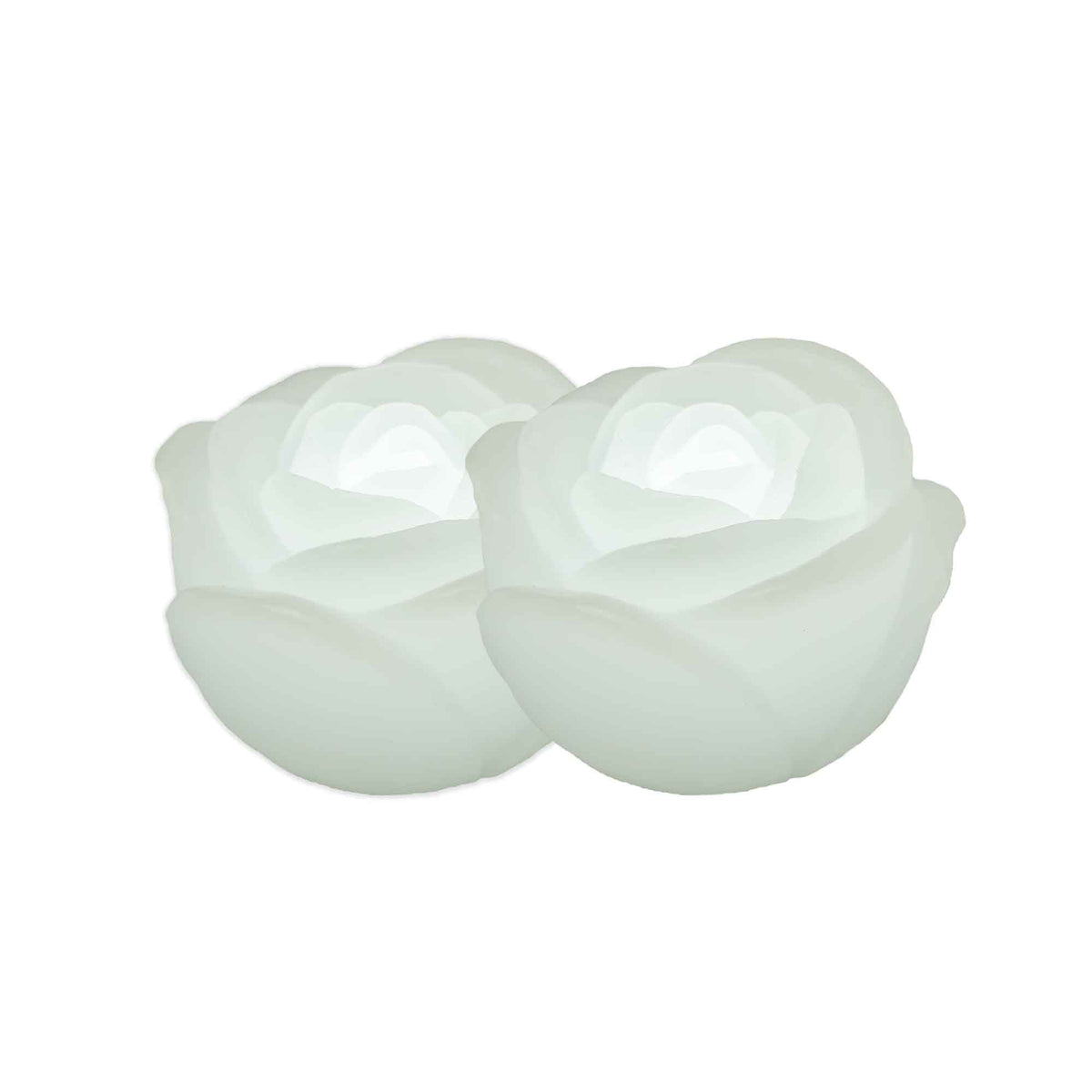 LED Floating White Rose Candles - Pack of 2
