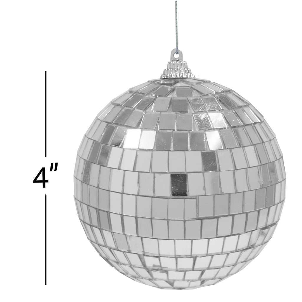 Mirror Disco Balls 4" - Silver