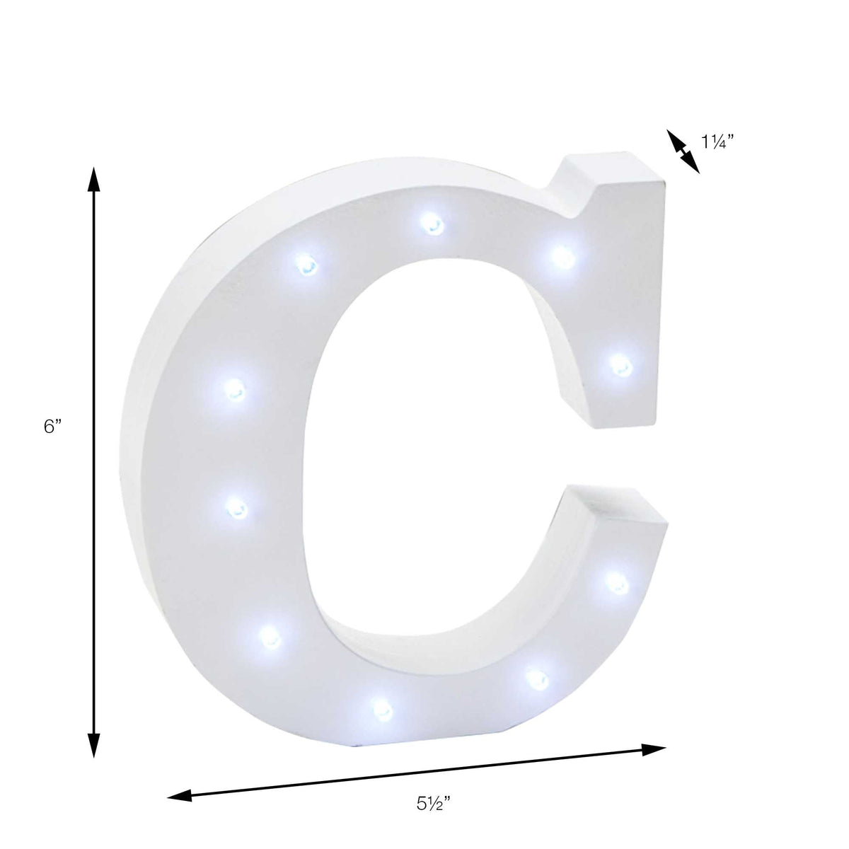 Vintage LED Marquee Letter C