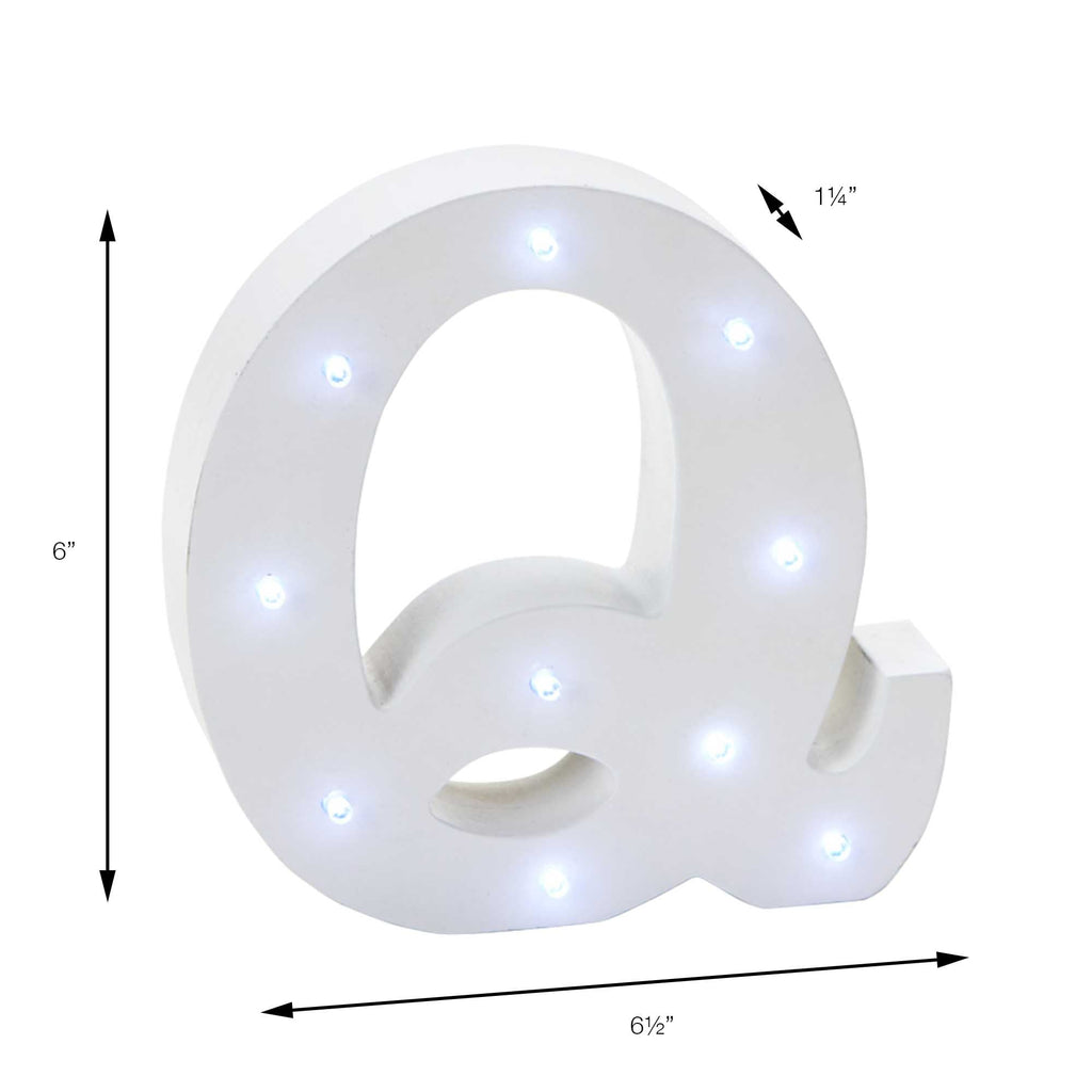 Vintage LED Marquee Letter Q