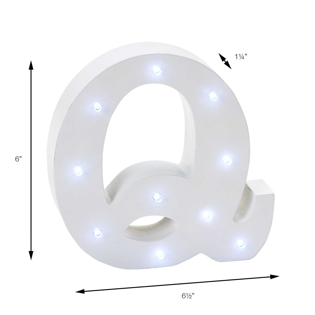 Vintage LED Marquee Letter Q