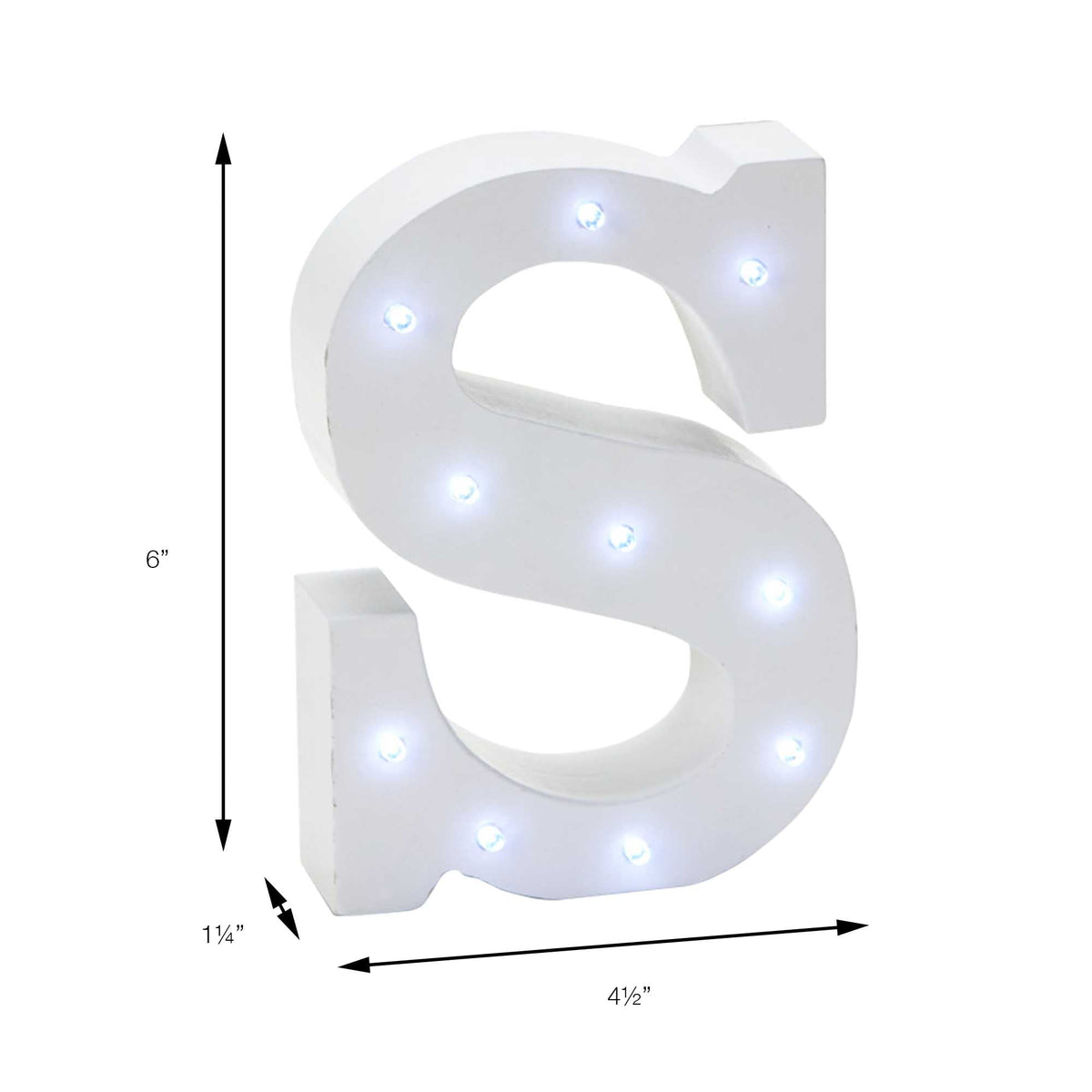 Vintage LED Marquee Letter S