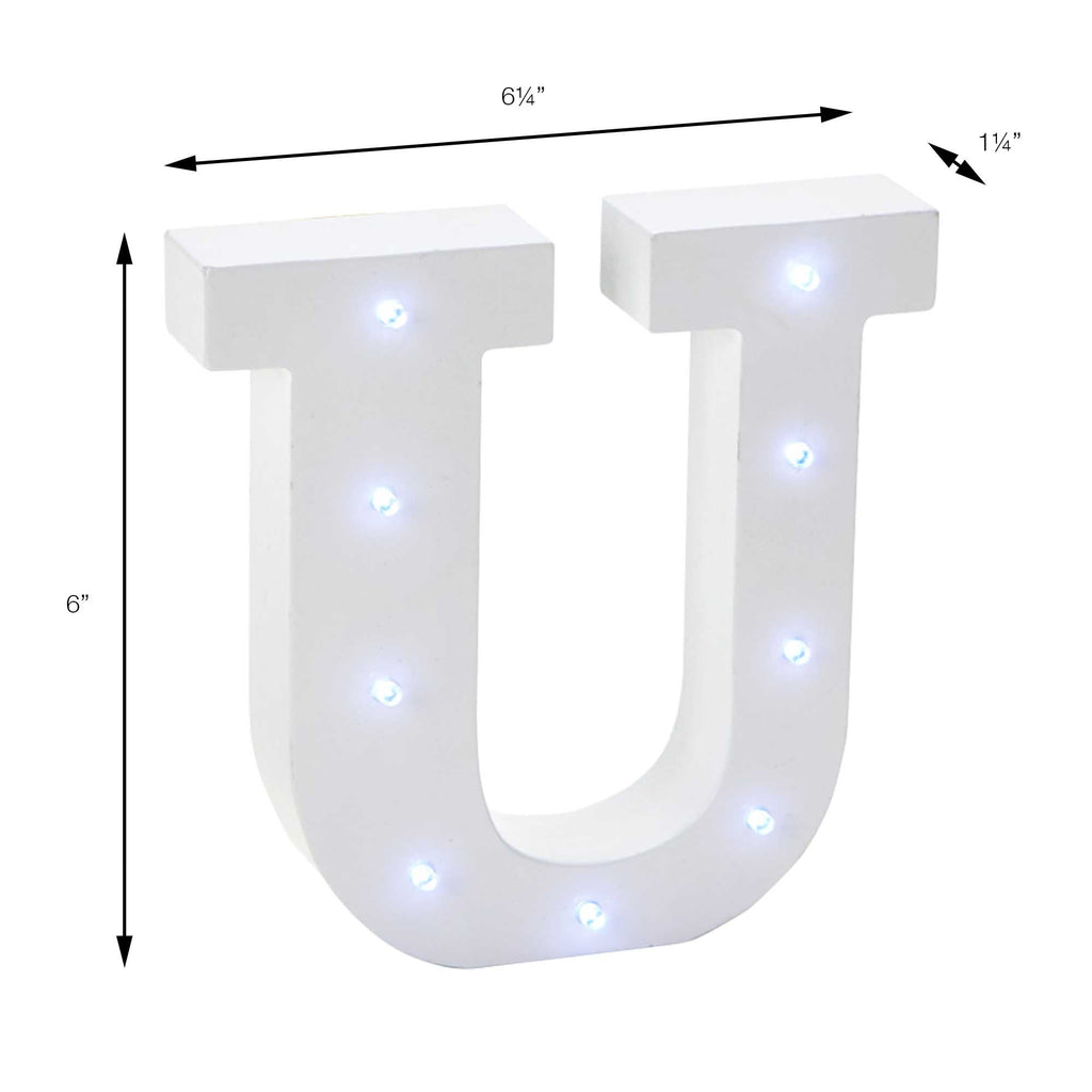 Vintage LED Marquee Letter U