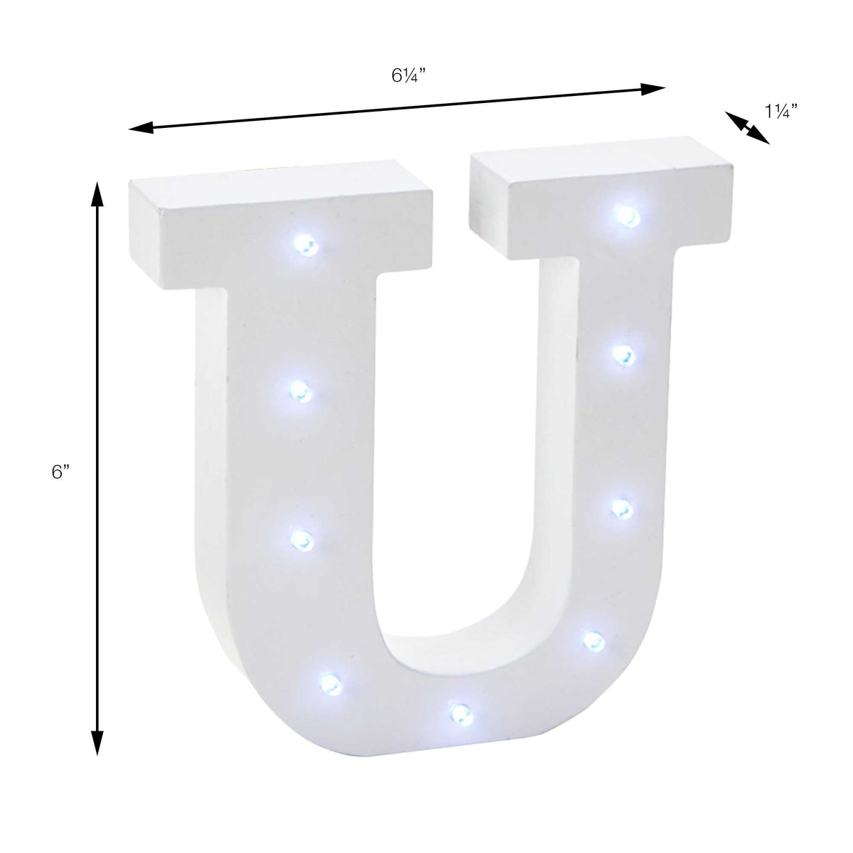 Vintage LED Marquee Letter U