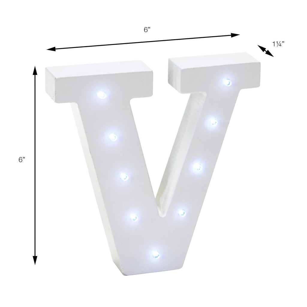 Vintage LED Marquee Letter V