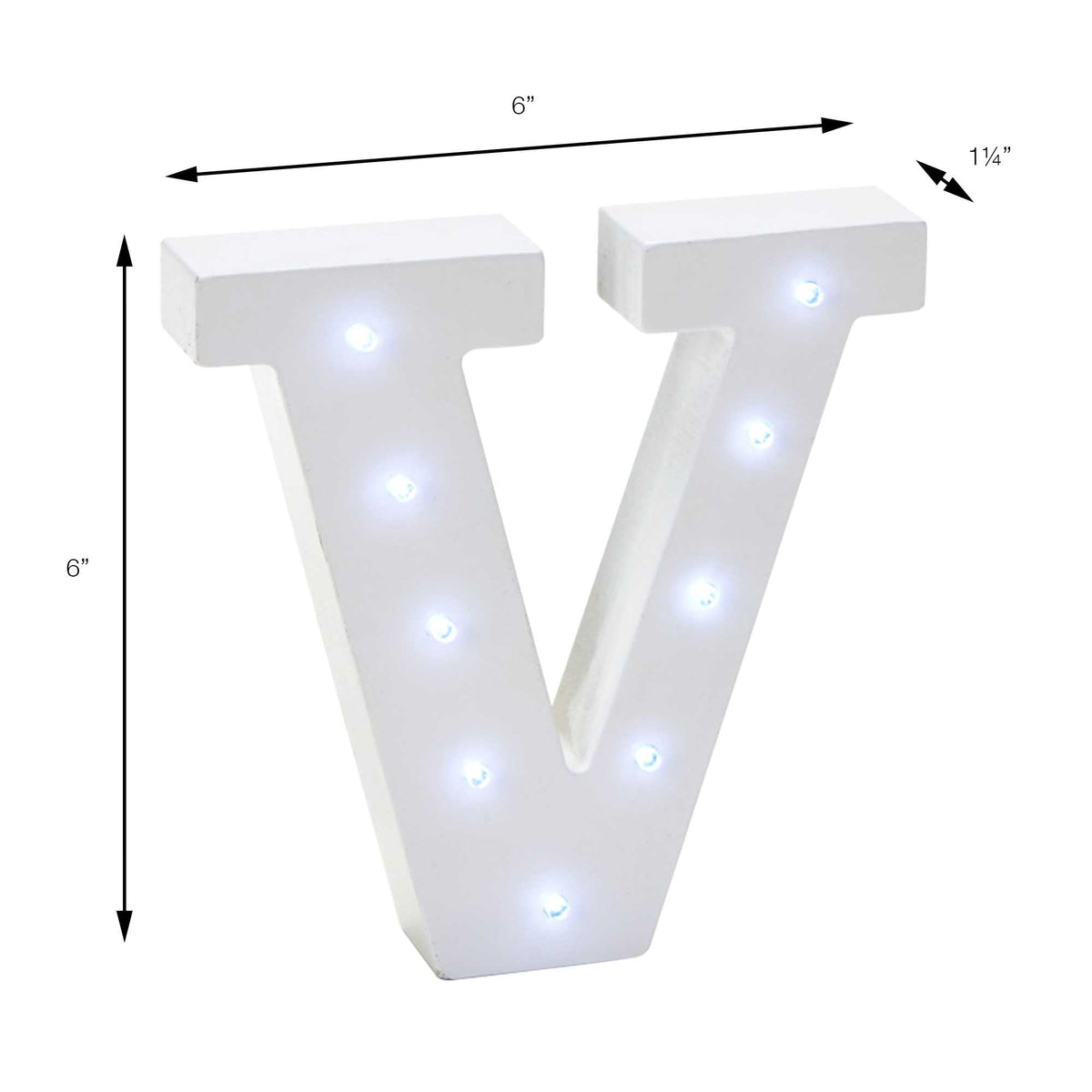 Vintage LED Marquee Letter V