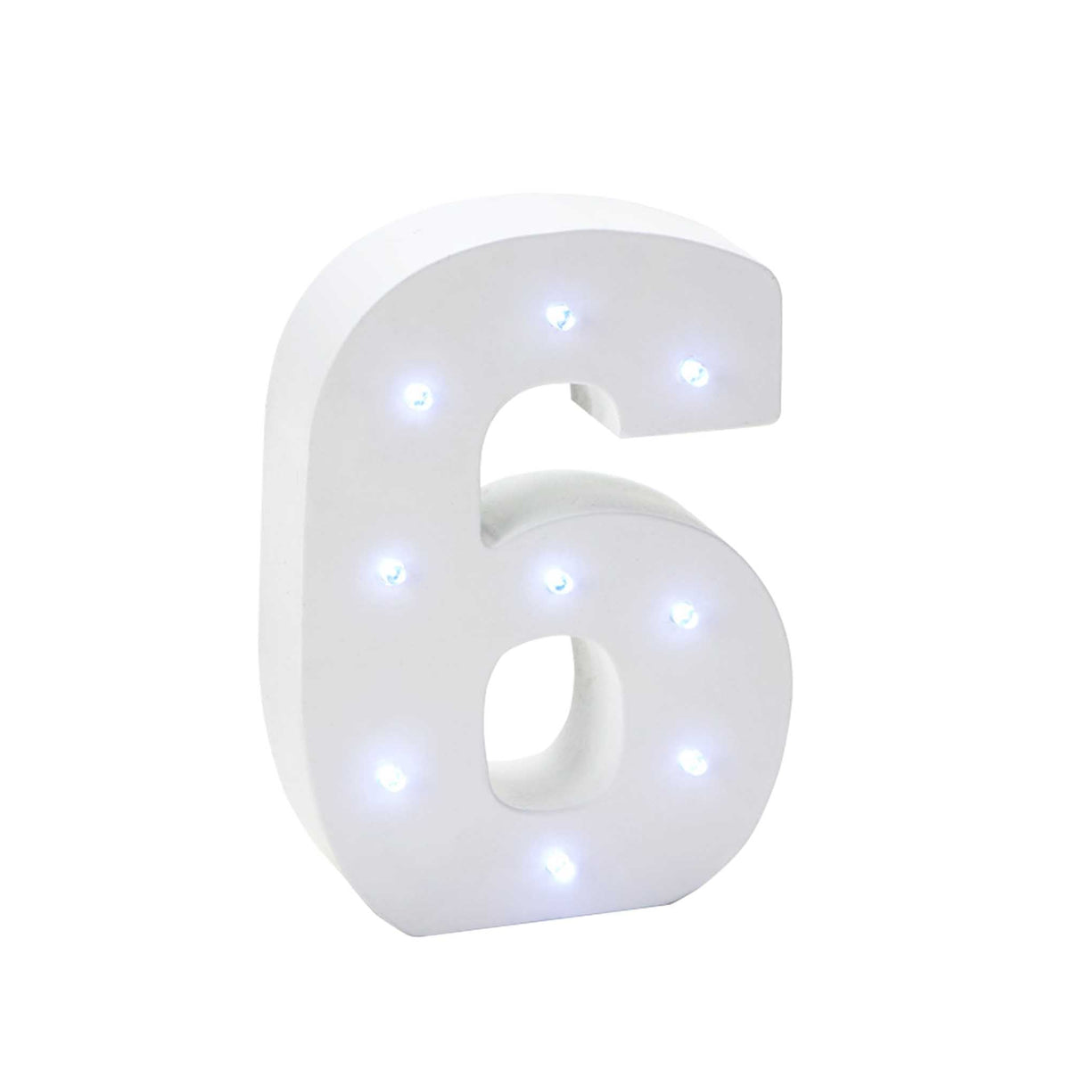 Vintage LED Marquee Number 6
