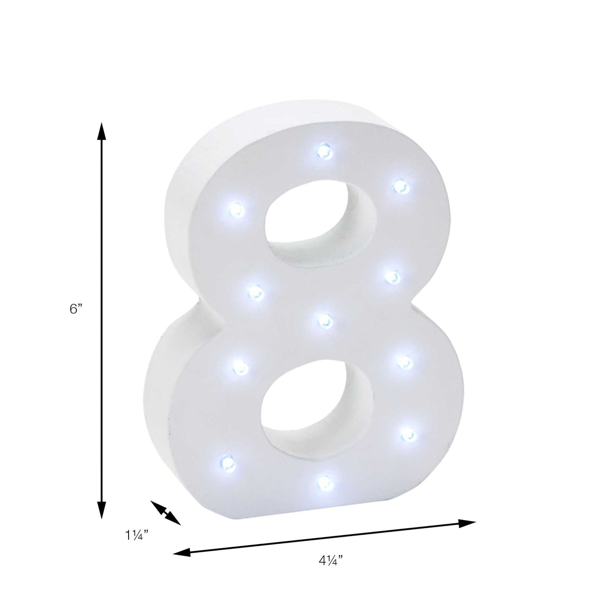 Vintage LED Marquee Number 8