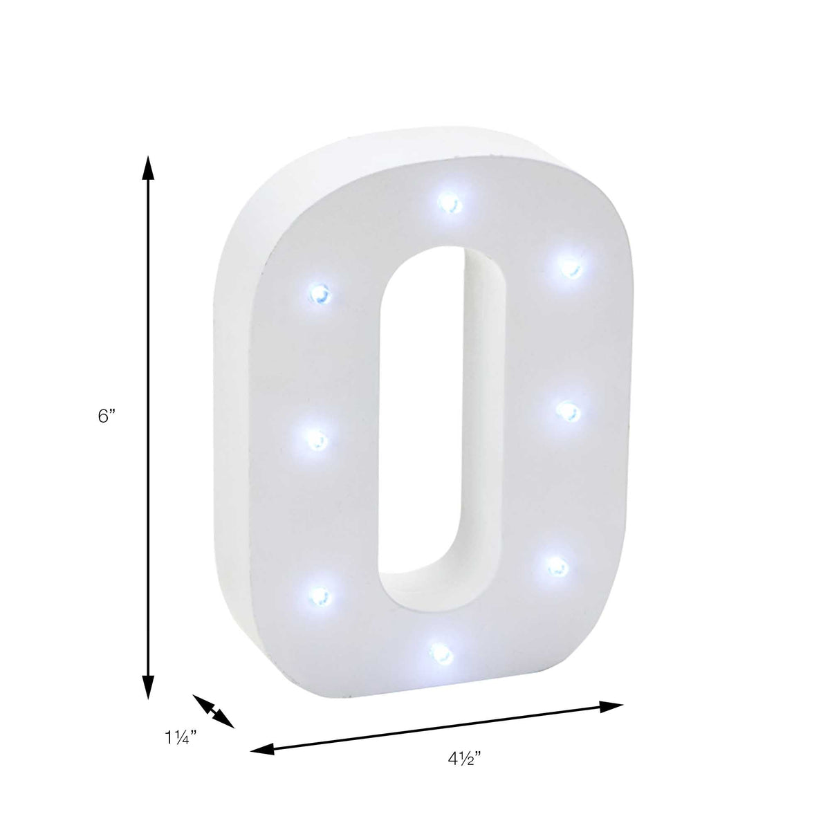 Vintage LED Marquee Number 0