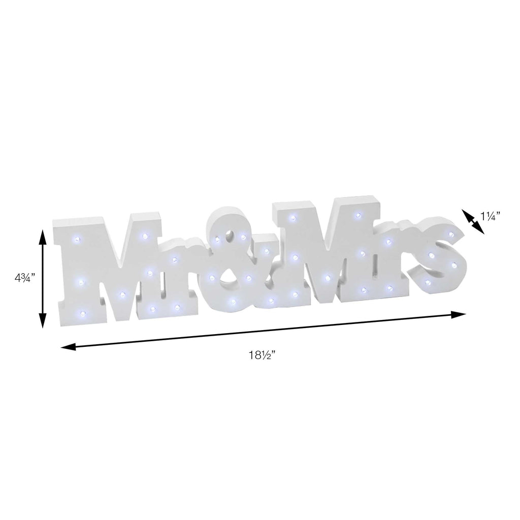 Vintage Marquee Mr. & Mrs. Sign