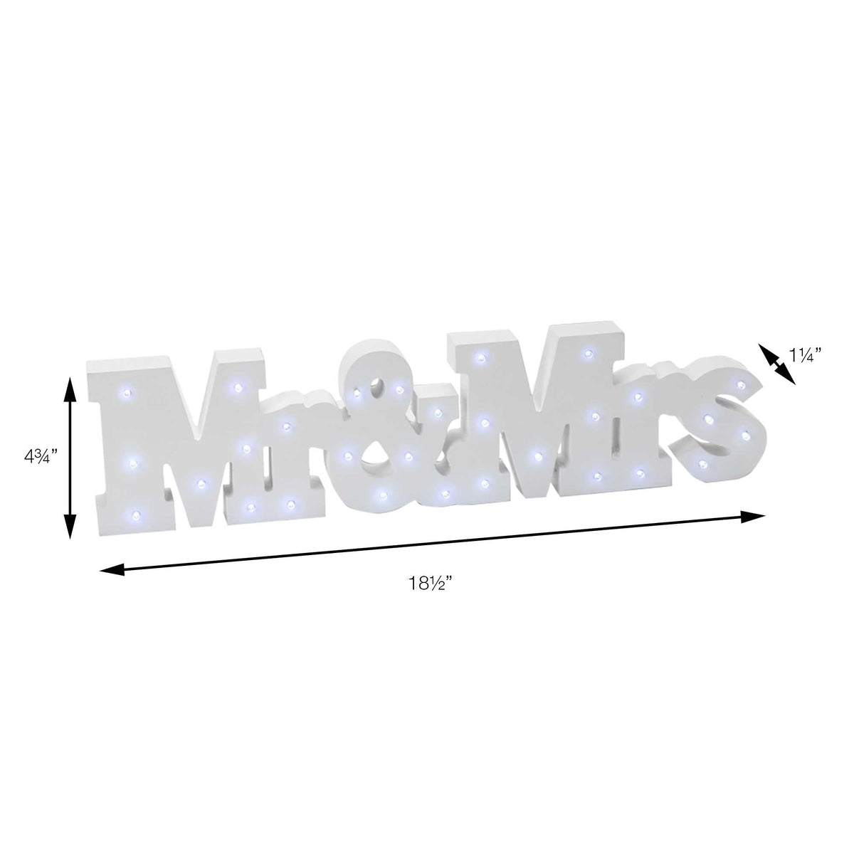 Vintage Marquee Mr. & Mrs. Sign