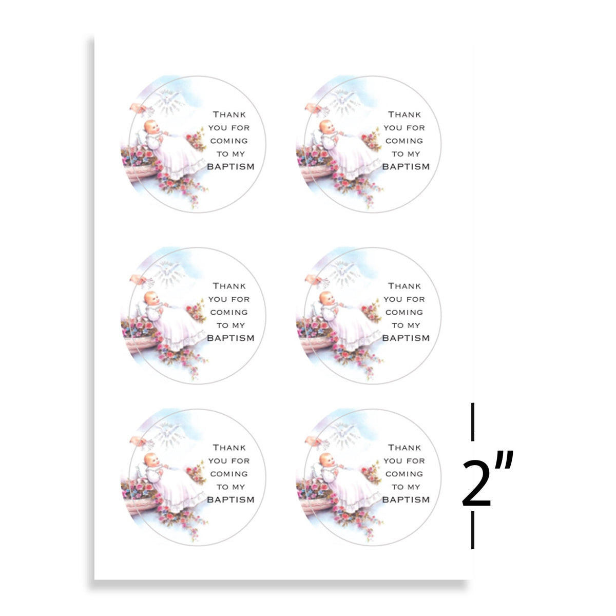 Baptism Stickers - 24 Labels