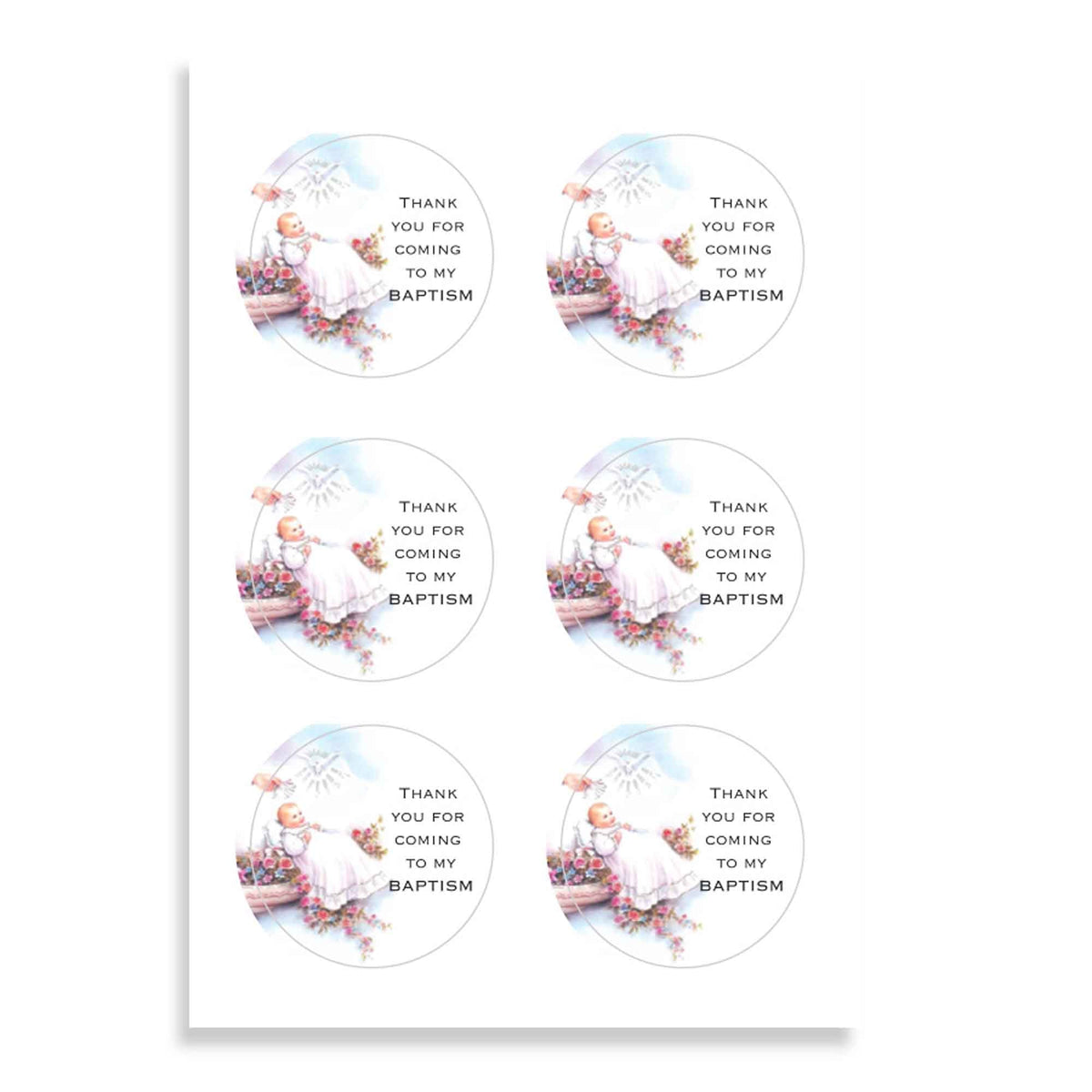 Baptism Stickers - 24 Labels