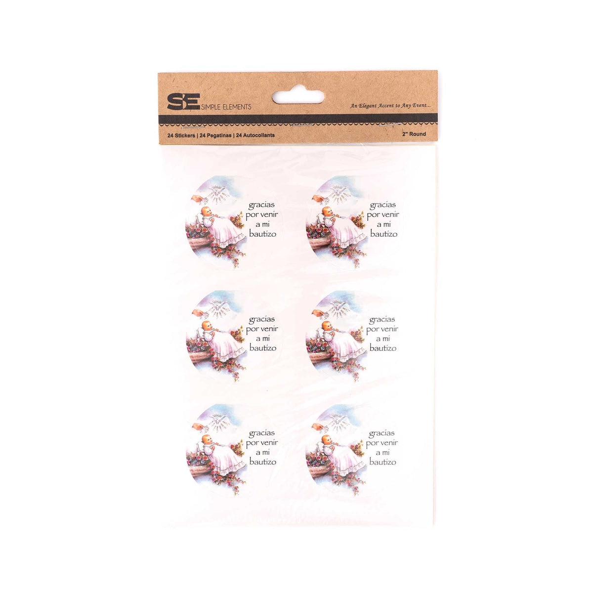Baptism Mi Bautizo Stickers - 24 Labels