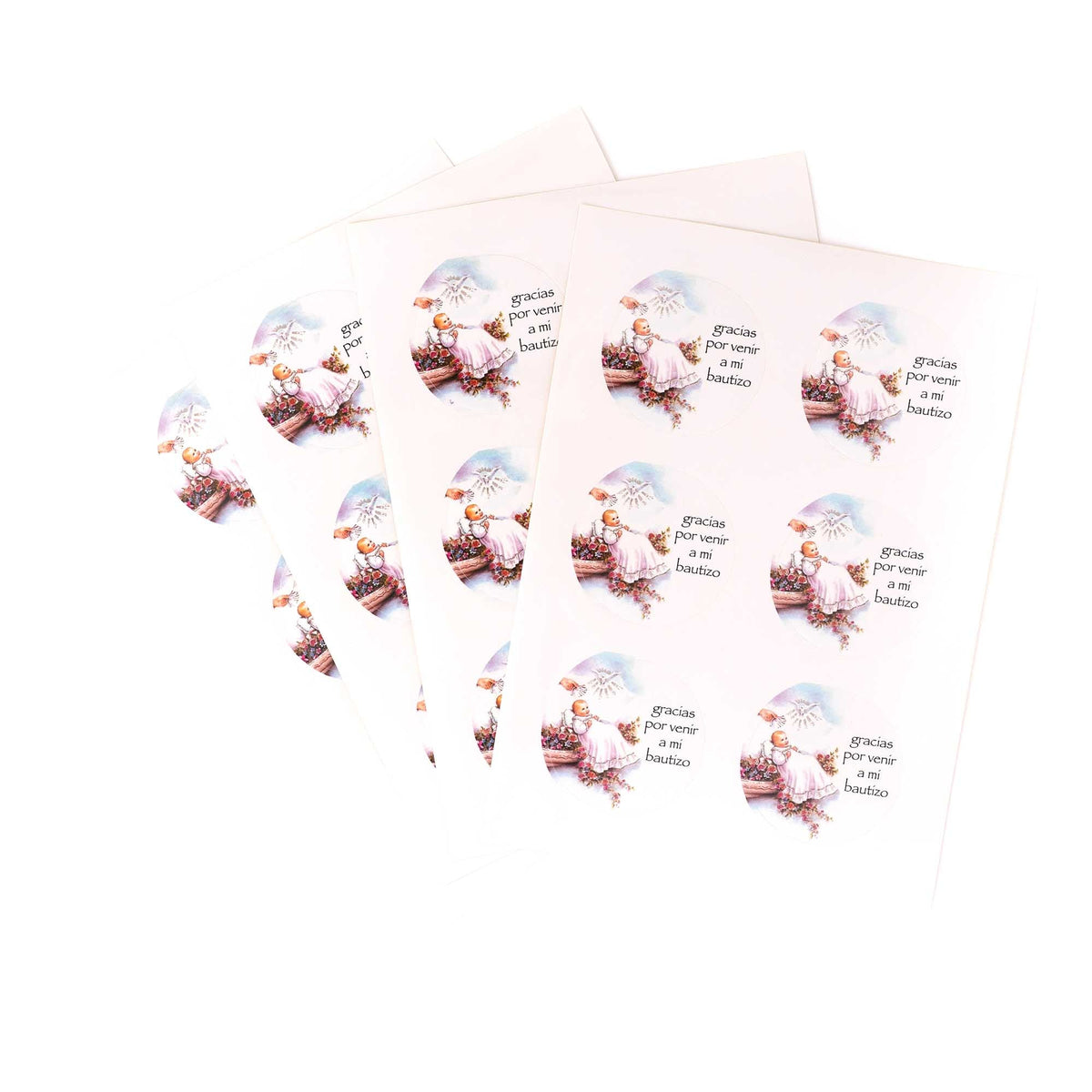 Baptism Mi Bautizo Stickers - 24 Labels