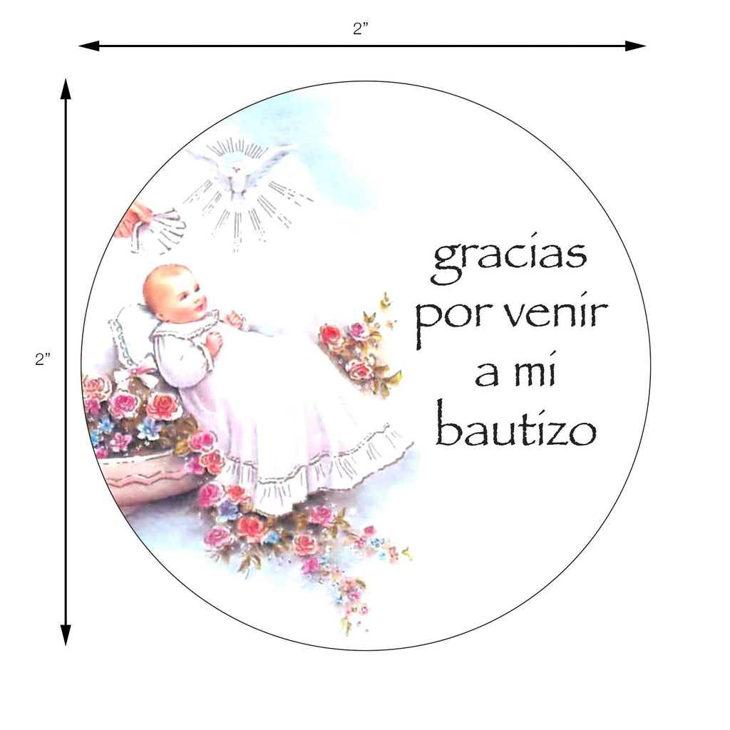Baptism Mi Bautizo Stickers - 24 Labels