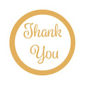 Gold Thank You Stickers