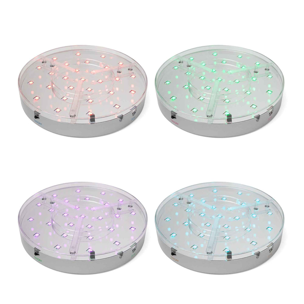 Multicolor 8 Inch LED Disc Light Base with Remote