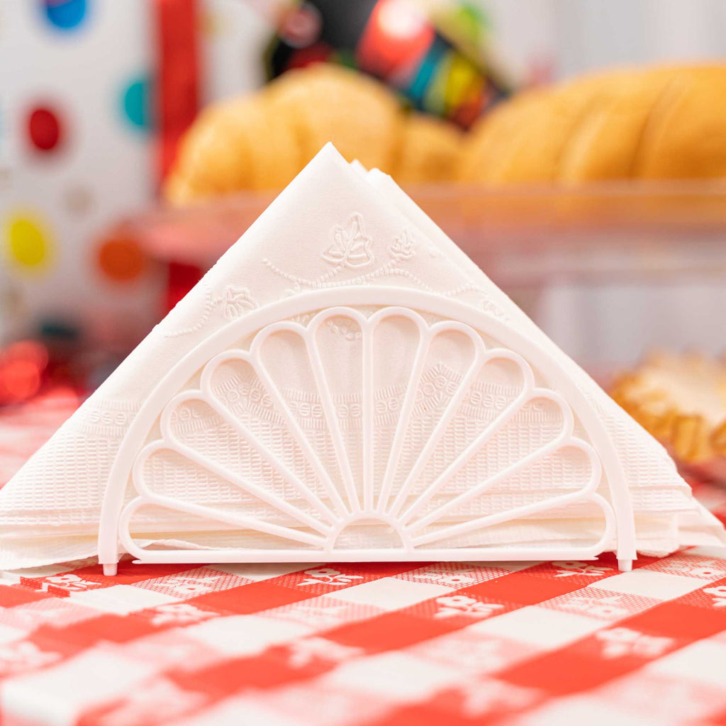 Napkin Holder - Fan - Clear