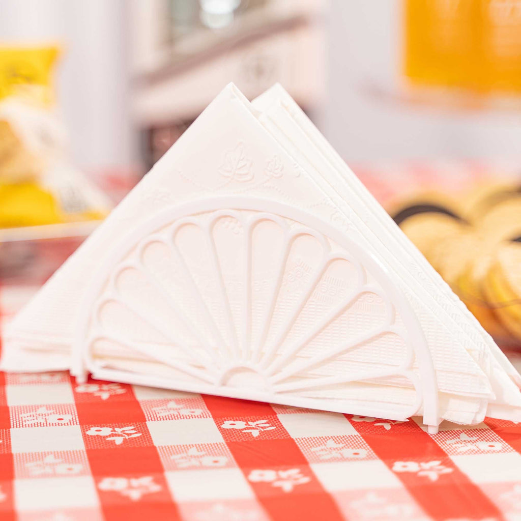 Napkin Holder - Fan - Clear