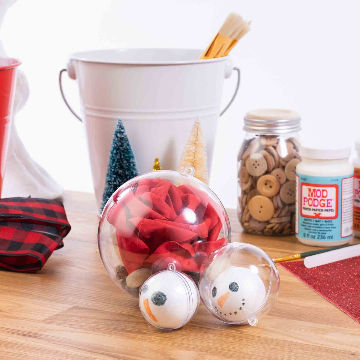 Plastic Fillable Ornament 4" - Pack of 12