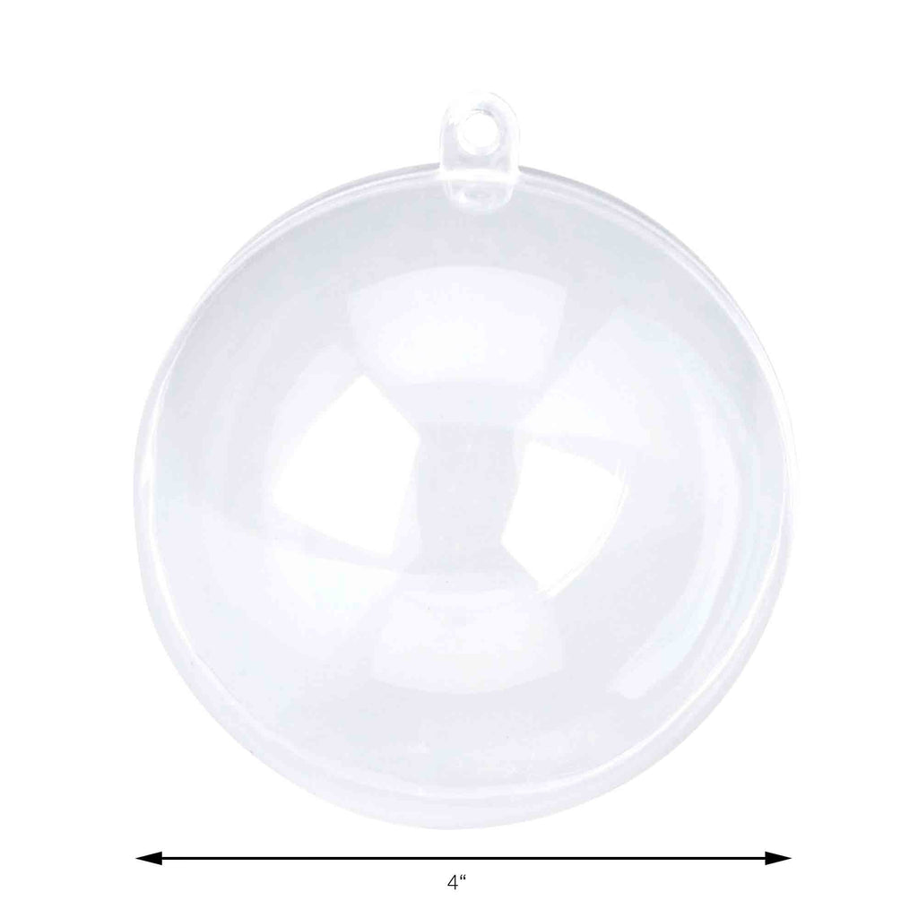 Plastic Fillable Ornament 4" - Pack of 12
