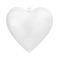 Plastic Fillable Heart Ornament - 4 Inch